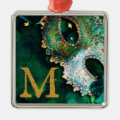 Masquerade Maskenkostüm Monogramm Erstmaliges Orna Ornament Aus Metall (Vorne)