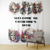 Masquerade maskiert Männer venezianische Karnevals Wandteppich (Beispiel)