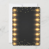 Masquerade, Masque, Diamanten, Lichter Quinceañera Einladung (Rückseite)