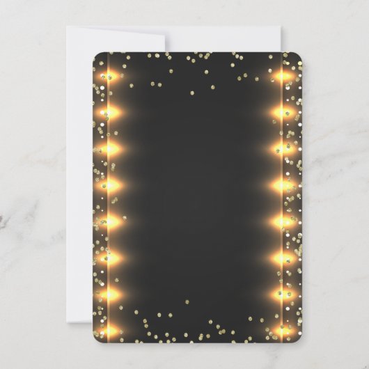Masquerade, Masque, Diamanten, Lichter Quinceañera Einladung (Rückseite)