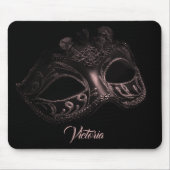 Masquerade Mit Monogramm Mousepad (Vorne)