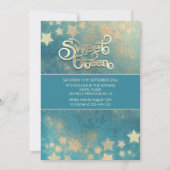 Masquerade Mond & Stars Kalligraphie 16 . Geburtst Einladung (Rückseite)