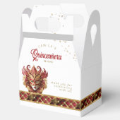 Masquerade Motif Harlequin Red Gold ID1031 Geschenkschachtel (Geöffnet)