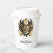 Masquerade Motif Sweet 16 Black Gold ID1032 Pappbecher (Vorderseite)