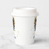 Masquerade Motif Sweet 16 Blue Gold ID1032 Pappbecher (Rechts)