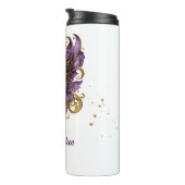 Masquerade Motif Sweet 16 Lila Gold ID1032 Thermosbecher (Nach rechts gedreht)