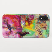 MASQUERADE NACHT / LADY MIT SCHWARZEM KATZMONOGRAM Case-Mate iPhone HÜLLE (Rückseite (Horizontal))