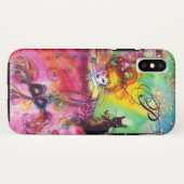 MASQUERADE NACHT / LADY MIT SCHWARZEM KATZMONOGRAM Case-Mate iPhone HÜLLE (Rückseite (Horizontal))