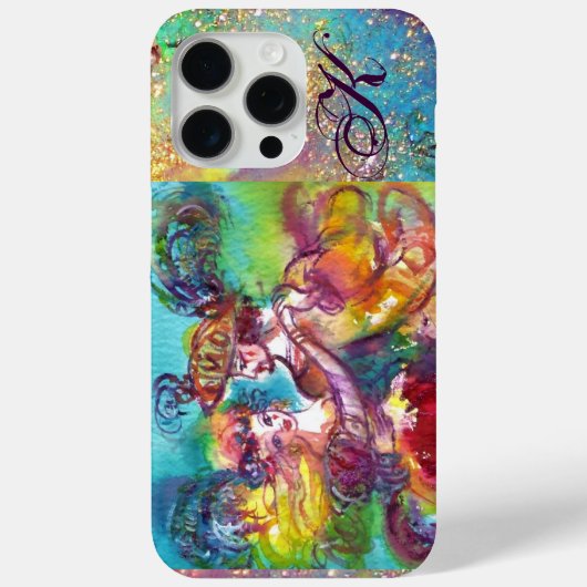 MASQUERADE NIGHT / CARNIVAL DANCE MONOGRAMM Case-Mate iPhone HÜLLE (Rückseite)