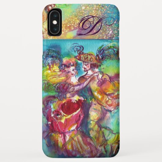 MASQUERADE NIGHT / CARNIVAL DANCE MONOGRAMM Case-Mate iPhone HÜLLE (Rückseite)