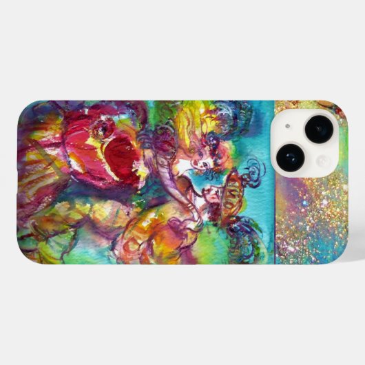 MASQUERADE NIGHT / CARNIVAL DANCE MONOGRAMM Case-Mate iPhone HÜLLE (Rückseite (Horizontal))