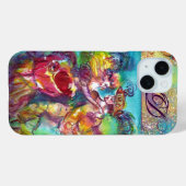 MASQUERADE NIGHT / CARNIVAL DANCE MONOGRAMM Case-Mate iPhone HÜLLE (Rückseite (Horizontal))