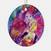 MASQUERADE NIGHT Karnevalsmusiker Rosa Kostüm Keramik Ornament (Links)