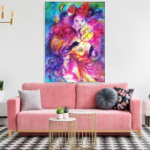 MASQUERADE NIGHT Karnevalsmusiker Rosa Kostüm Leinwanddruck (Insitu (Wohnzimmer))