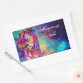 MASQUERADE NIGHT Karnevalsmusiker Rosa Kostüm Rechteckiger Aufkleber (Umschlag)