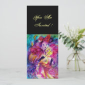 MASQUERADE NIGHT PARTY EINLADUNG (Stehend Vorderseite)