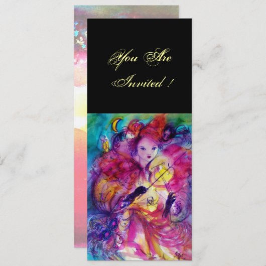 MASQUERADE NIGHT PARTY EINLADUNG (Vorne/Hinten)