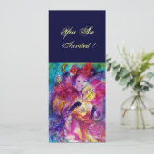 MASQUERADE NIGHT PARTY EINLADUNG (Stehend Vorderseite)