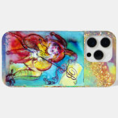 MASQUERADE NIGHT / RED YELLOW JESTER MONOGRAMM Case-Mate iPhone HÜLLE (Rückseite (Horizontal))