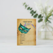 MASQUERADE-PARTY1 VISITENKARTE (Stehend Vorderseite)