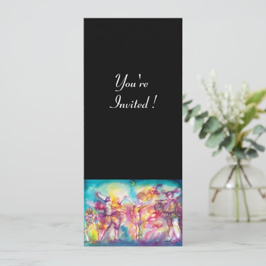 MASQUERADE-PARTY EINLADUNG (Stehend Vorderseite)