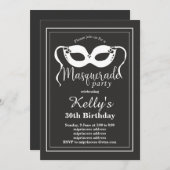 MASQUERADE-Party Einladung (Vorne/Hinten)