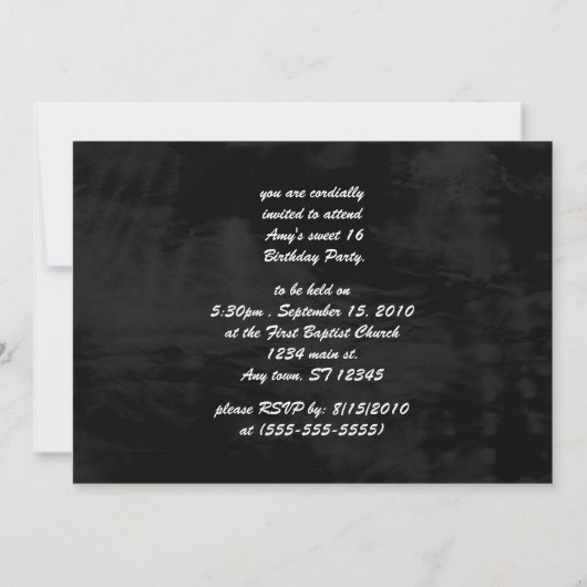 Masquerade-Party Einladung (Rückseite)