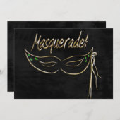Masquerade-Party Einladung (Vorne/Hinten)