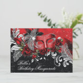 Masquerade-Party Einladung (Stehend Vorderseite)