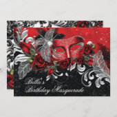 Masquerade-Party Einladung (Vorne/Hinten)