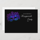 Masquerade Party Einladung (Vorne/Hinten)