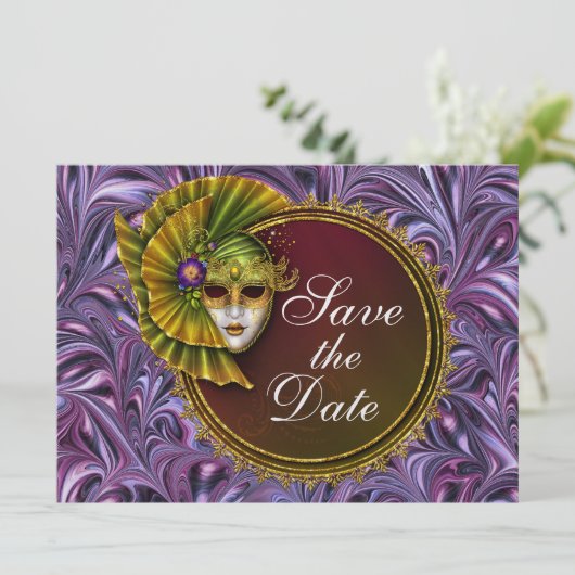 Masquerade - Party Einladung der Kostüme durch den (Stehend Vorderseite)