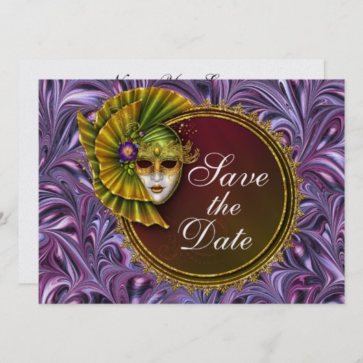 Masquerade - Party Einladung der Kostüme durch den (Vorne/Hinten)