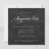 Masquerade-Party Einladung - Schiefergrau (Rückseite)