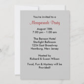 Masquerade-Party Einladungen (Rückseite)