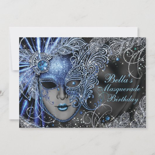 Masquerade-Party Einladungen (Vorderseite)