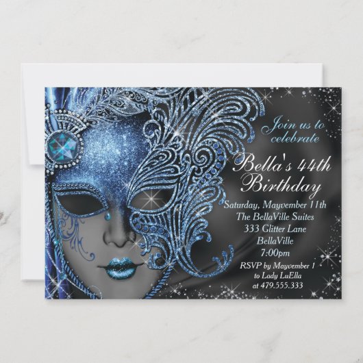 Masquerade-Party Einladungen (Rückseite)