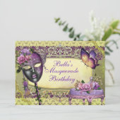 Masquerade-Party Einladungen (Stehend Vorderseite)