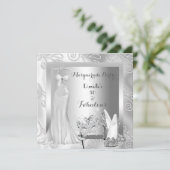 Masquerade Party Fabulous 50 Geburtstag Diamant Einladung (Stehend Vorderseite)