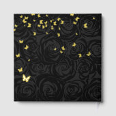 Masquerade Party Foto Real Golden Fox Schwarze Sti Gästebuch (Rückseite)