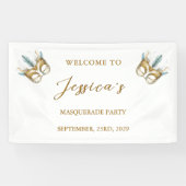 Masquerade Party Geburtstag Banner (Horizontal)