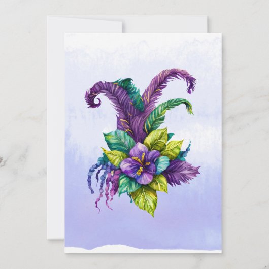 Masquerade Party Geburtstag Einladung (Rückseite)