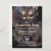 Masquerade Party Geburtstag Einladung (Vorderseite)