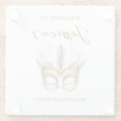 Masquerade Party Geburtstag Glasuntersetzer (Rückseite)