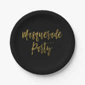 Masquerade Party Gold Foil Teller (Vorderseite)