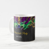Masquerade Party Magische Nacht Grün Lila Gold Kaffeetasse (Vorderseite Links)