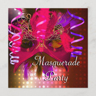 Masquerade Party Mardi Gras Karneval Einladung