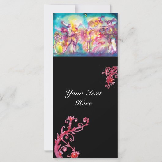 MASQUERADE-PARTY, Mardi-Gras-Masken, Tanz, Musik (Vorderseite)