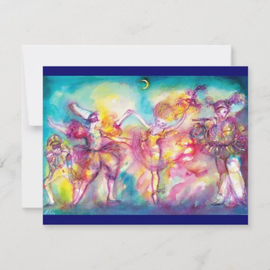 MASQUERADE-PARTY, Mardi-Gras-Masken, Tanz, Musik (Vorderseite)