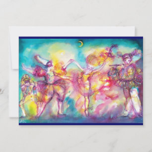 MASQUERADE-PARTY, Mardi-Gras-Masken, Tanz, Musik Einladung